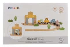 PolarB Dřevěná vlaková sada
