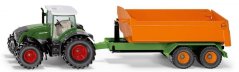 SIKU Farmer 1989 - Traktor Fendt s vyklápěcím přívěsem, 1:50