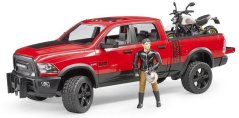 Bruder 2502 Terénní auto RAM s motocyklem a figurkou