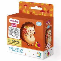 TM Toys Dodo Puzzle s omalovánkou Ježek 16 dílků