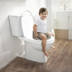 Protiskluzové sedátko na WC s vysokým opěradlem, šedá