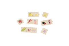 Dřevěné puzzle trojice-jídlo