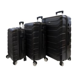 Bavy Cestovní kufr skořepinový Black - set 3 ks