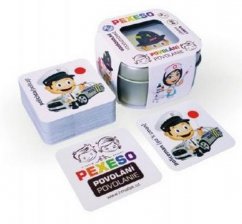 Hmaťák Pexeso povolání voděodolné 64 karet v plechové krabičce 6x6x4cm Hmaťák