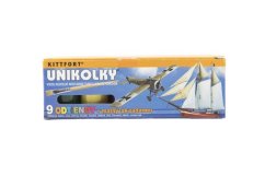 Unikolky modelářské barvy sada 9 barev + matný lak