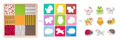 Puzzle se zvířátky, tvary-barva
