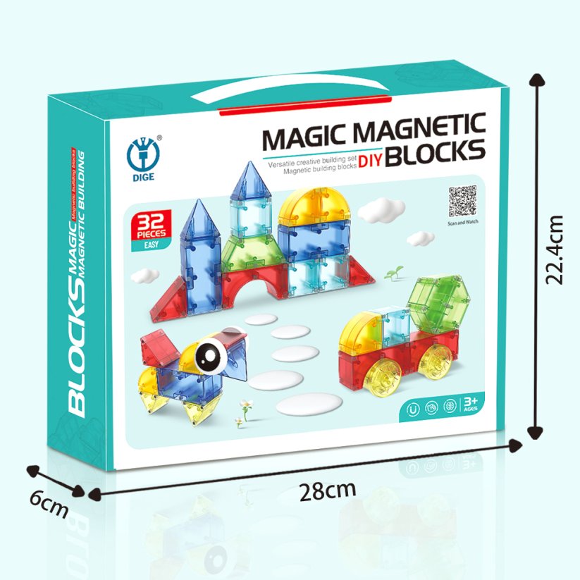 Magnetická stavebnice Příroda 3D 32 ks
