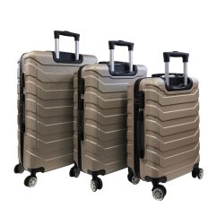 Bavy Cestovní kufr skořepinový Gold beige - set 3 ks