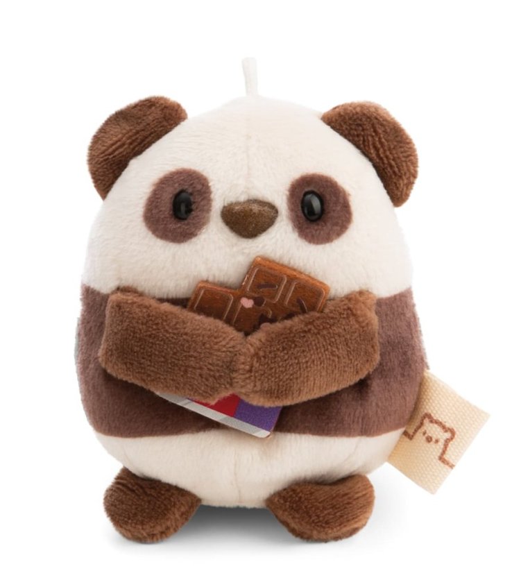 NICI plyš MyMochi Panda Kono 8 cm v kostýmu popcorn s čokoládou,set dárkové bal.