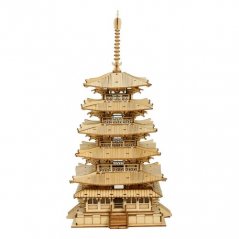 RoboTime dřevěné 3D puzzle Pětipatrová pagoda