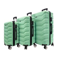 Bavy Cestovní kufr skořepinový Light green - set 3 ks