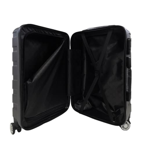 Bavy Cestovní kufr skořepinový 20"  Ribs Dark grey