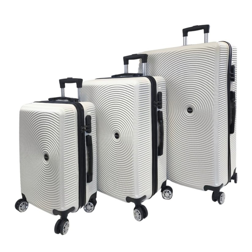 Bavy Cestovní kufr skořepinový Circle White - set 3 ks