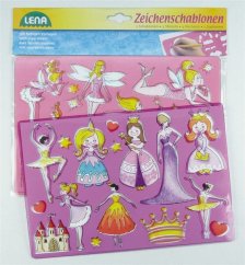 Princezny, baletky kreslící šablony
