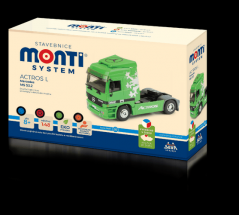 Stavebnice Monti System MS 53.2 Actros L (zelený) 1:48 v krabici 22x15x6cm