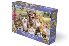 Puzzle 3D - Smějící se kočky