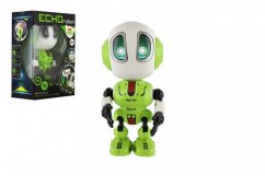 Robot ECHO opakující věty zelený na baterie se zvukem a světlem