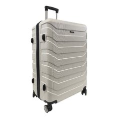 Bavy Cestovní kufr skořepinový 28" Ribs White