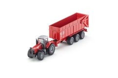 SIKU Farmer 1844 - Traktor Massey Ferguson s přívěsem, měřítko 1:87