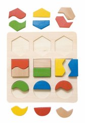 Woody Destička s geometrickými tvary