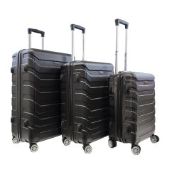 Bavy Cestovní kufr skořepinový Black - set 3 ks