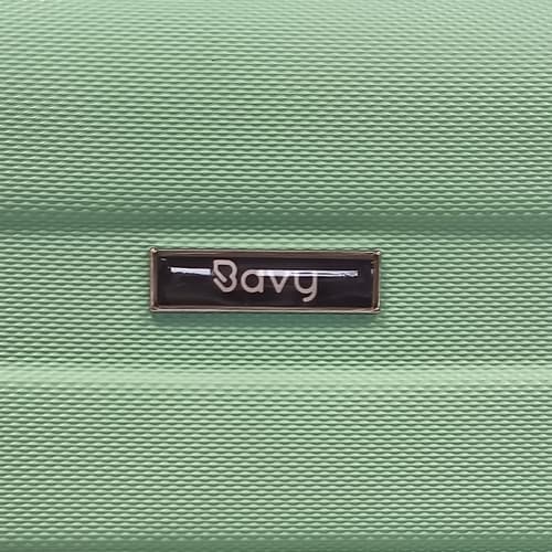 Bavy Cestovní kufr skořepinový 20" Ribs Light green