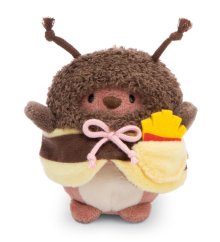 NICI plyš MyMochi Medvídek Nomo 8cm v kostýmu včelky a hranolkami,set dárkové balení 8,5x6,5x10cm