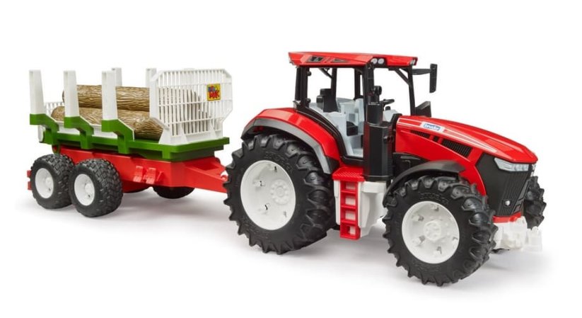 Bruder 3453 ROADMAX traktor s vyvážecím přívěsem