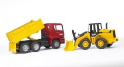 Bruder 2752 Nákladní auto MAN sklápěcí TGA+nakladač FR130