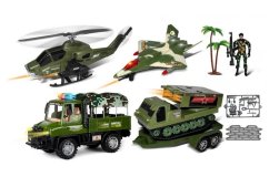 Vojenské auto s přívěsem set, 63 cm