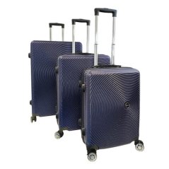 Bavy Cestovní kufr skořepinový Circle Navy - set 3 ks