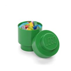LEGO úložný box kulatý 123 x 183 mm - tmavě zelená