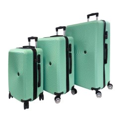 Bavy Cestovní kufr skořepinový Light green - set 3 ks
