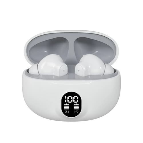 Bluetooth sluchátka s mikrofonem bílé