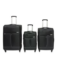 Bavy Cestovní kufr látkový Black - set 3 ks