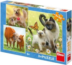 Dino Puzzle Rodinka 3x55 dílků