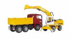 Bruder 2751 Nákladní auto MAN+bagr LIEBHERR