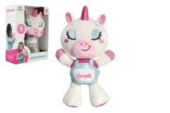 Jednorožec Chrupík usínáček plyš/plast na baterie se zvukem se světlem v krabici 22x30x10,5cm 6m+