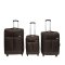 Bavy Cestovní kufr látkový Dark brown - set 3 ks