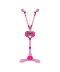 Plejo Stojan se 2 mikrofony - růžová