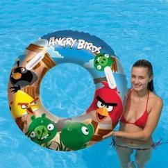 Nafukovací kruh s úchyty Bestway Angry Birds 91cm