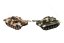 Tank RC 2ks 25cm tanková bitva+dob. pack 27MHZ a 40MHz maskáč se zvukem se světlem