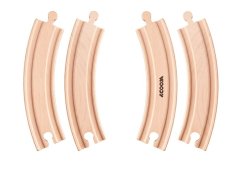 Woody Příslušenství k dráze - Kulaté koleje dlouhé, 4ks