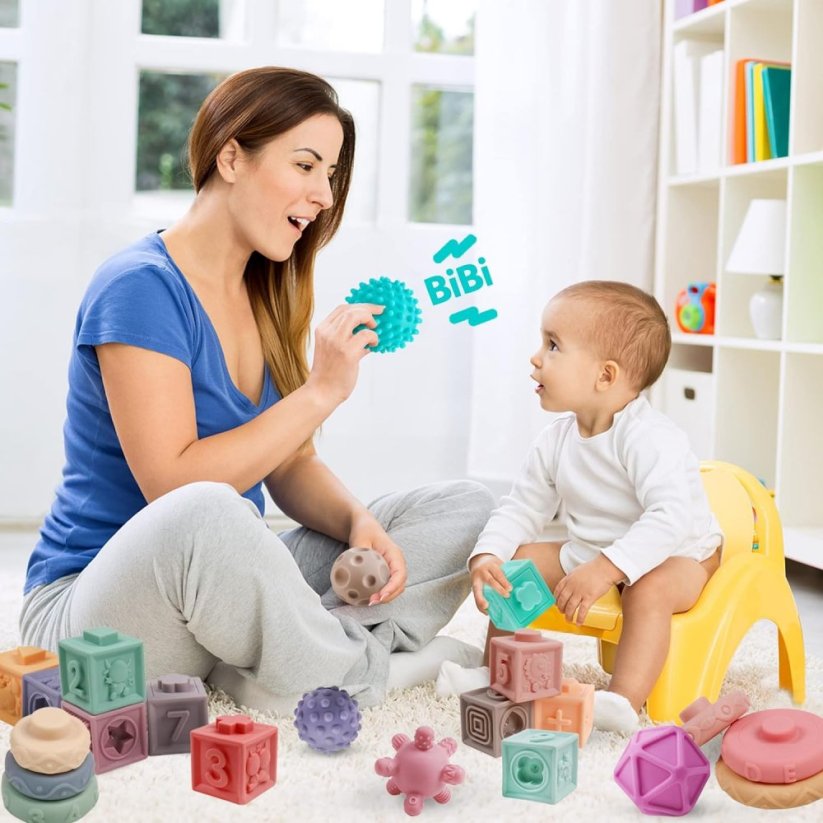 Bavytoy Montessori kostky a míčky - set