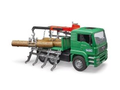 Bruder 2769 Nákladní auto MAN TGA Timber s nakládacím ramenem a 3 kmeny