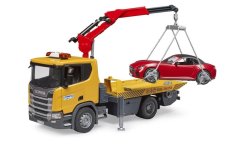 Bruder 3552 Odtahové vozidlo Scania Super 560R se světelným a zvukovým modulem a BRUDER Roadster