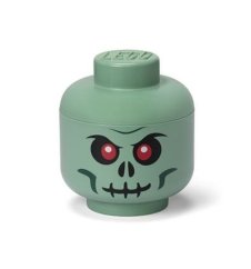 LEGO úložná hlava (velikost S) - zelený kostlivec