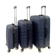 Bavy Cestovní kufr skořepinový Diamond Navy - set 3 ks
