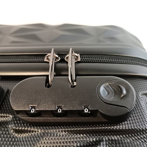Bavy Cestovní kufr skořepinový Diamond Black - set 3 ks