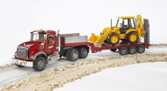 Bruder 2813 Nákladní auto Mack Granit s návěsem + bagr JCB 4CX
